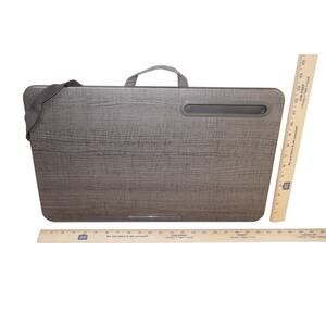 Lapgear Elevation Gray Lap Desk - Phone Holder - Cushion Fits up to 17"